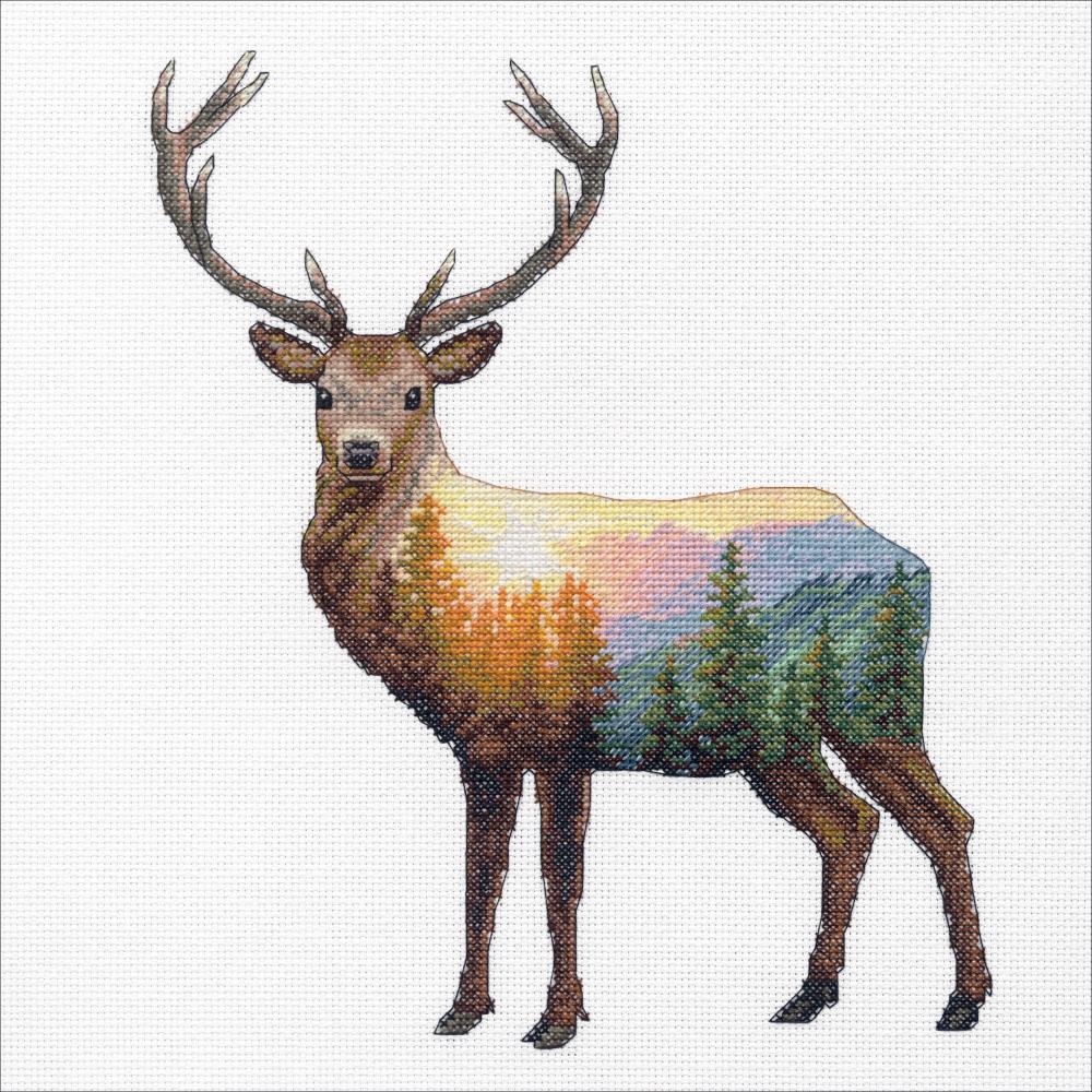 Deer Scene Counted Cross Stitch Kit
